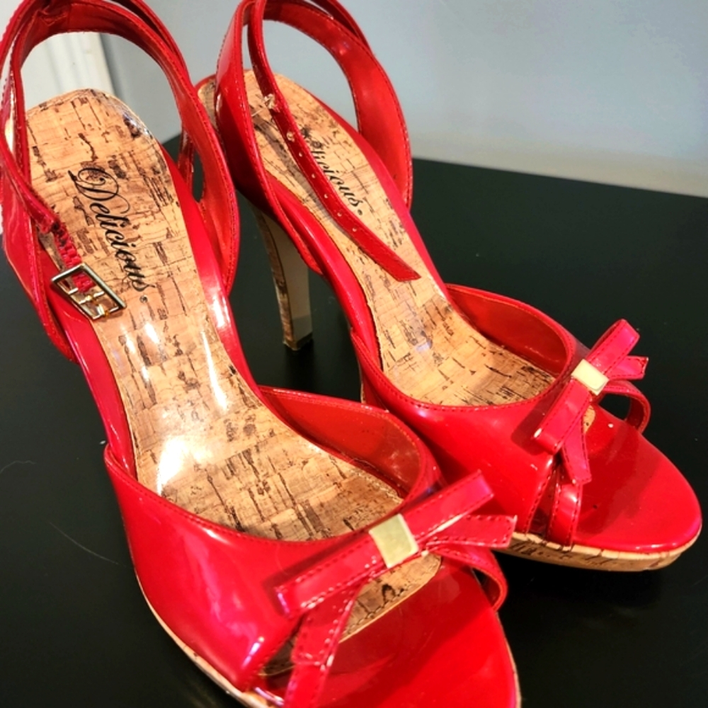 Delicious Red Strappy Heels